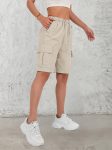 Women's Y2K Cargo Shorts - Adjustable Drawstring Waist, Multiple Pockets, Breathable Loose-Fit Casual Outdoor Shorts for Spring Summer Fall, Machine Washable Khaki, Cute Shorts, Casual Attire, Adjustable Comfort
