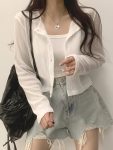 Women'S Lightweight Beige Cardigan - Casual Button-Up Sweater with V-Neck, Long Sleeves, and Breathable Fabric for Spring/Summer/Fall, Fall Layering Piece | Buttonup Cardigan | Texture